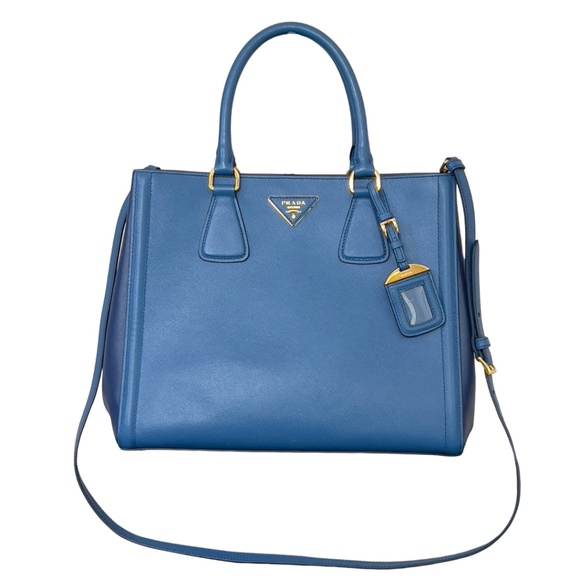 Prada Two Tone Saffiano Tote - Picture 1 of 16